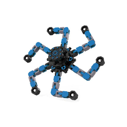 Transformative fidget spinner toy with deformable design, high-speed bearing, and suction cup for stress relief and entertainment