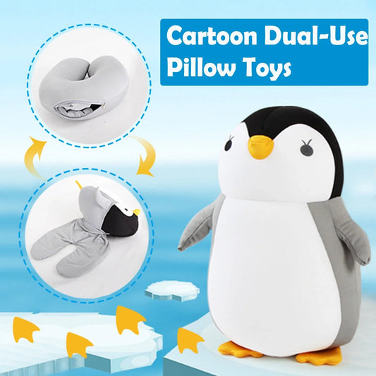 Cozy Penguin Neck Pillow with U-Shaped Design for Neck Pain Relief and Comfort