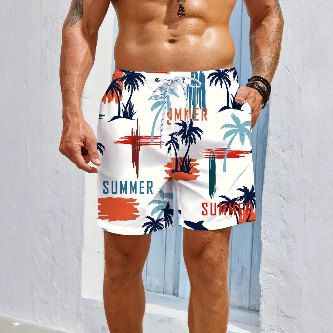 Micro-elastic quick-drying swimming trunks in polyester available in multiple colours and sizes