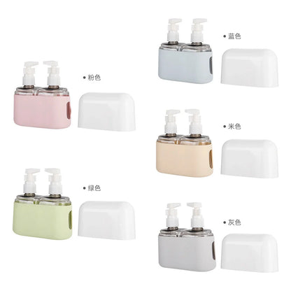 Leak-proof travel bottle set in various colours for cosmetics and lotions