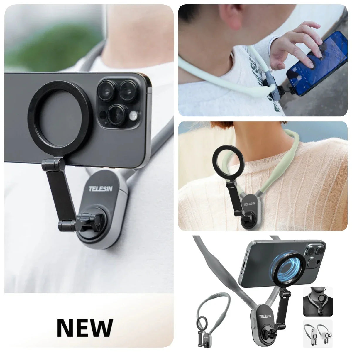 Premium magnetic phone holder with quick-release and adjustable design for hands-free use on the go