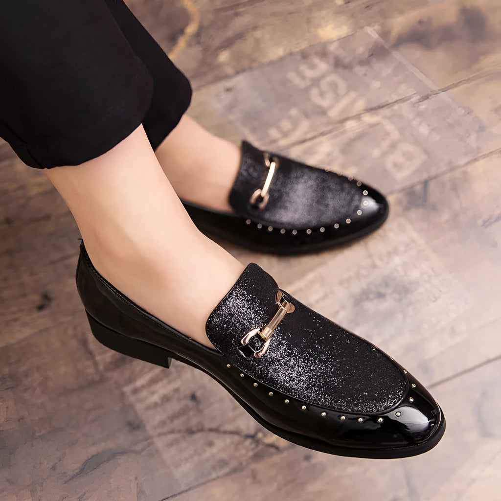 British casual leather-look shoes for men with microfiber upper mid heel available in multiple colours