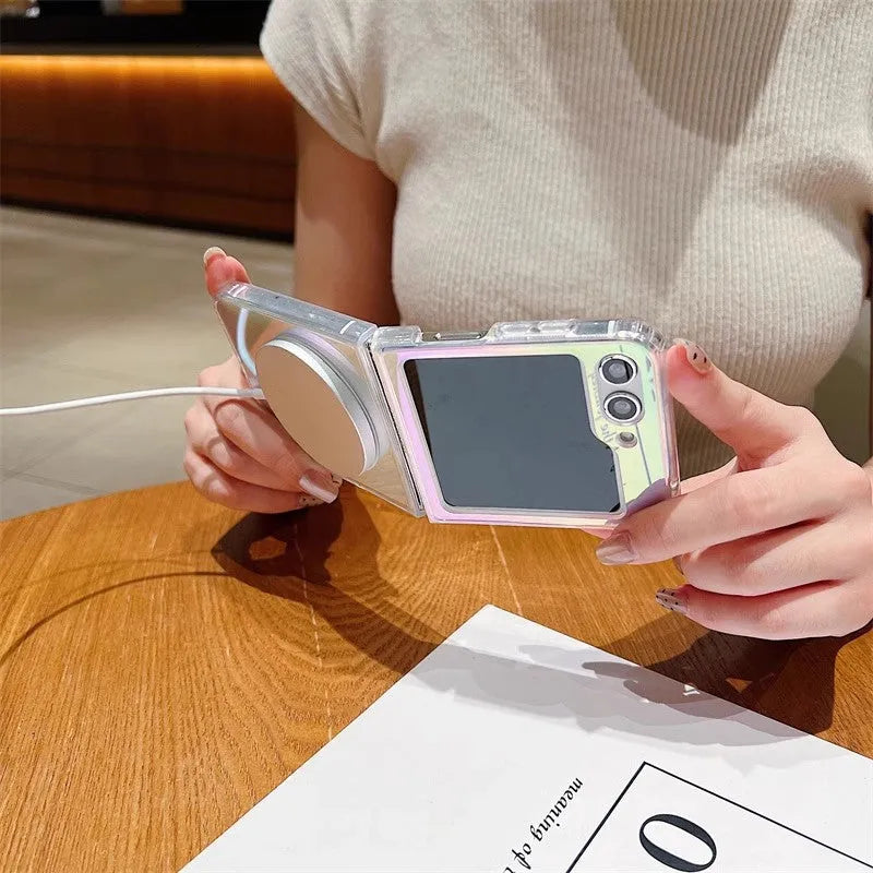 transparent colorful magnetic acrylic phone case for Samsung Galaxy with drop-resistant protection