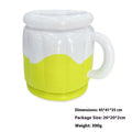 Yellow inflatable PVC ice bucket with beer steins design for parties and outdoor events