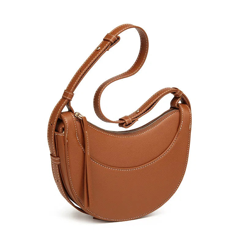 Urban minimalism soft PU shoulder bag in horizontal rectangular shape, available in four colours