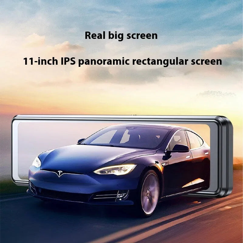 10-inch car driving recorder touch screen GPS dual recording rear view camera night vision
