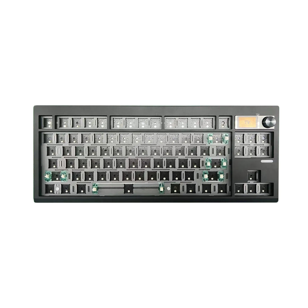 DIY mechanical keyboard kit with knob, hot-swap, RGB backlight, black ABS, 43cm