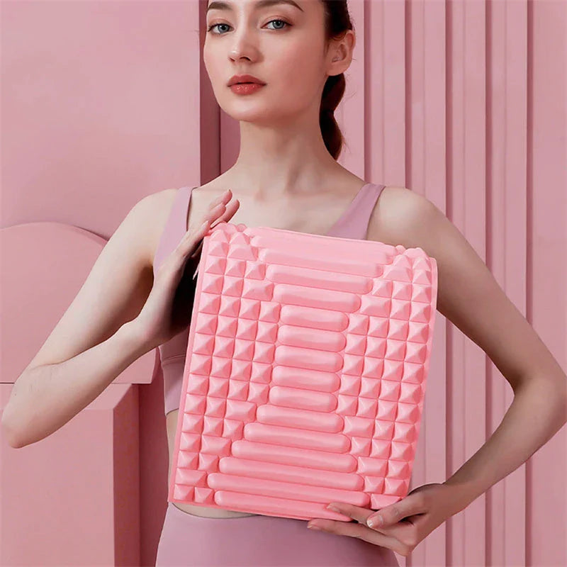 Premium back stretcher pillow for neck and lumbar support, relieving pain and improving posture.