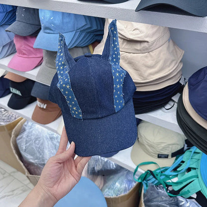 Retro Denim Baseball Cap for sun protection and style