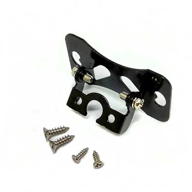 Black universal adjustable angle metal car camera holder with mounting screws