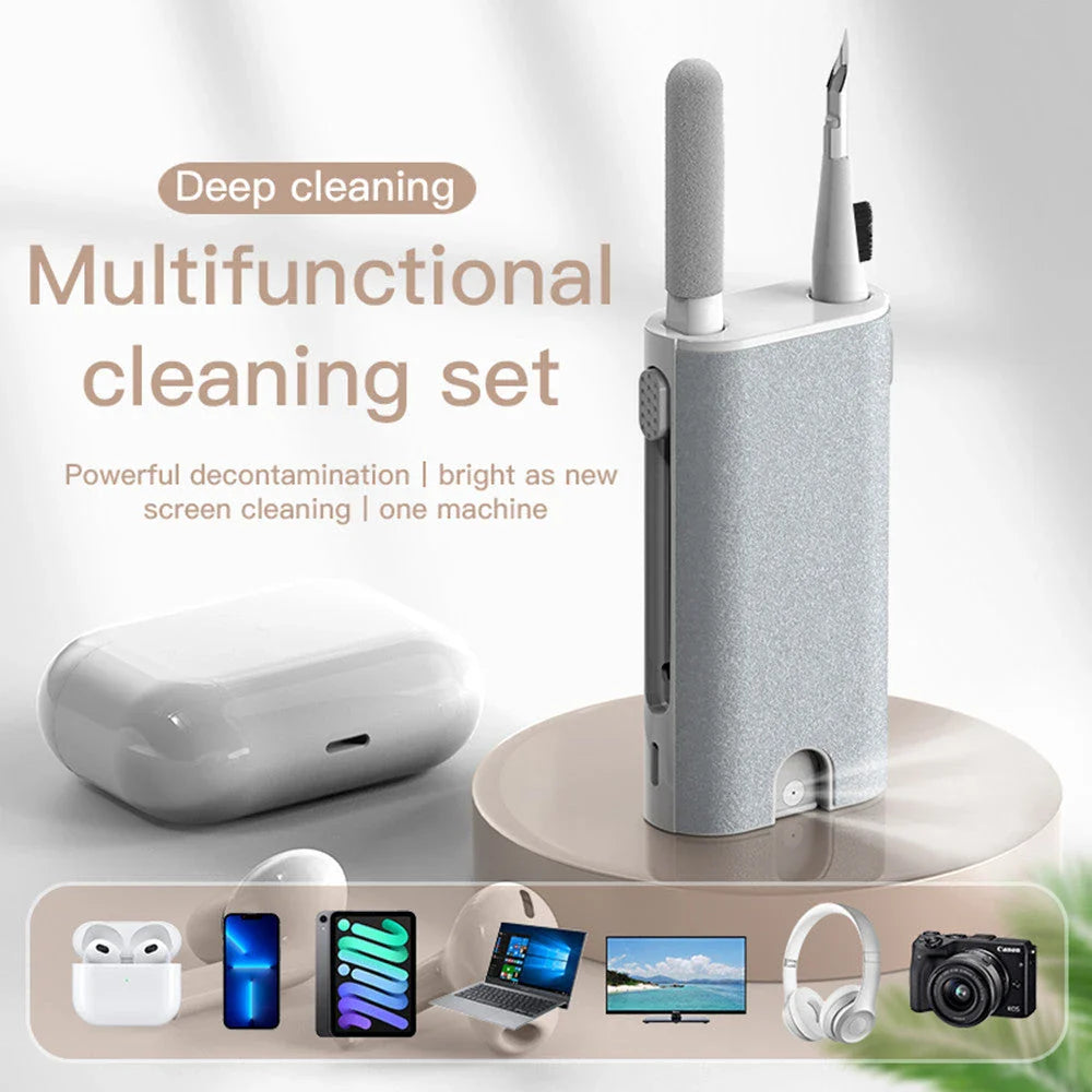 5-in-1 Screen Cleaner Kit for digital devices including earphones, phones, and laptops
