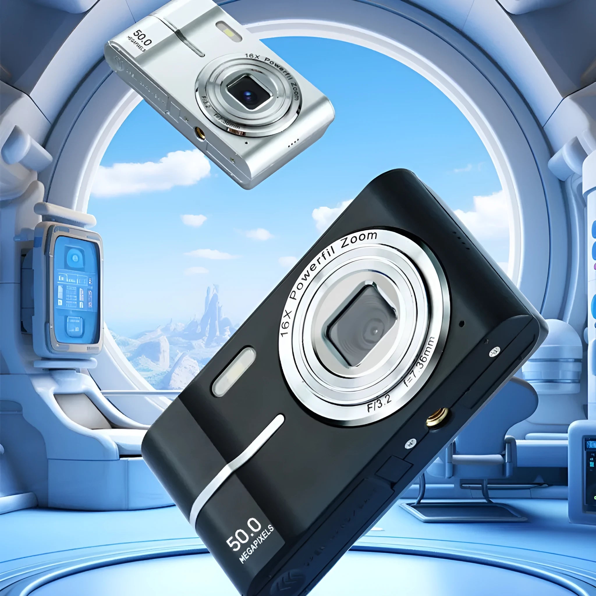 4K HD student digital camera in compact design with manual controls