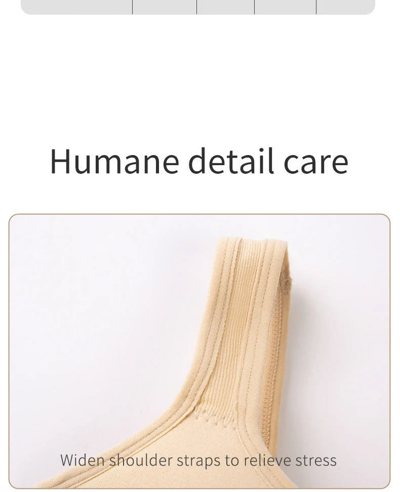 Back Button Up Bra With Wide White Straps for sports and leisure activities