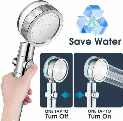 Modern minimalist shower head with high-pressure design and water-saving micro nozzles