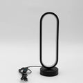 USB LED night lamp ring dimming black white acrylic iron 32 cm decorative wall light