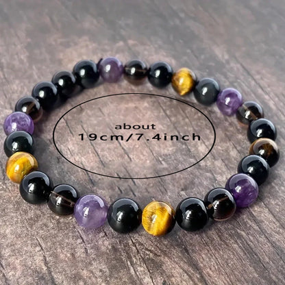 Tigereye Protection Bracelet in natural stone with star-shaped design