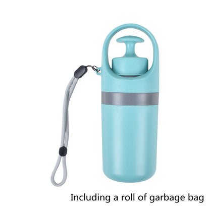 Portable dog poop scooper with claw mechanism and built-in bag dispenser for easy pet waste cleanup