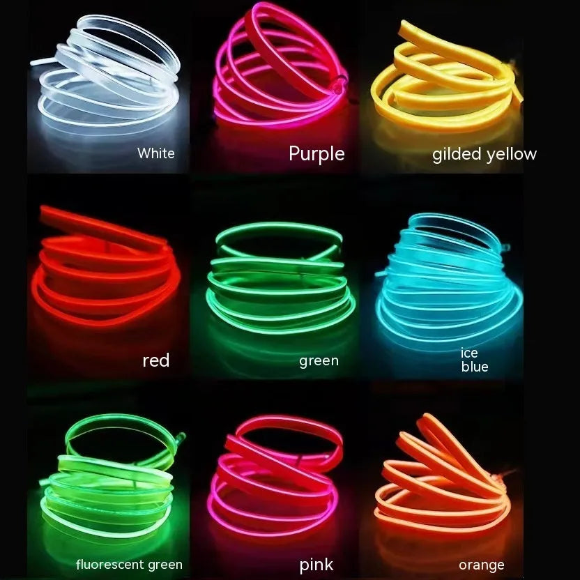 6-metre flexible USB LED car interior ambient lighting strip in multiple colour options