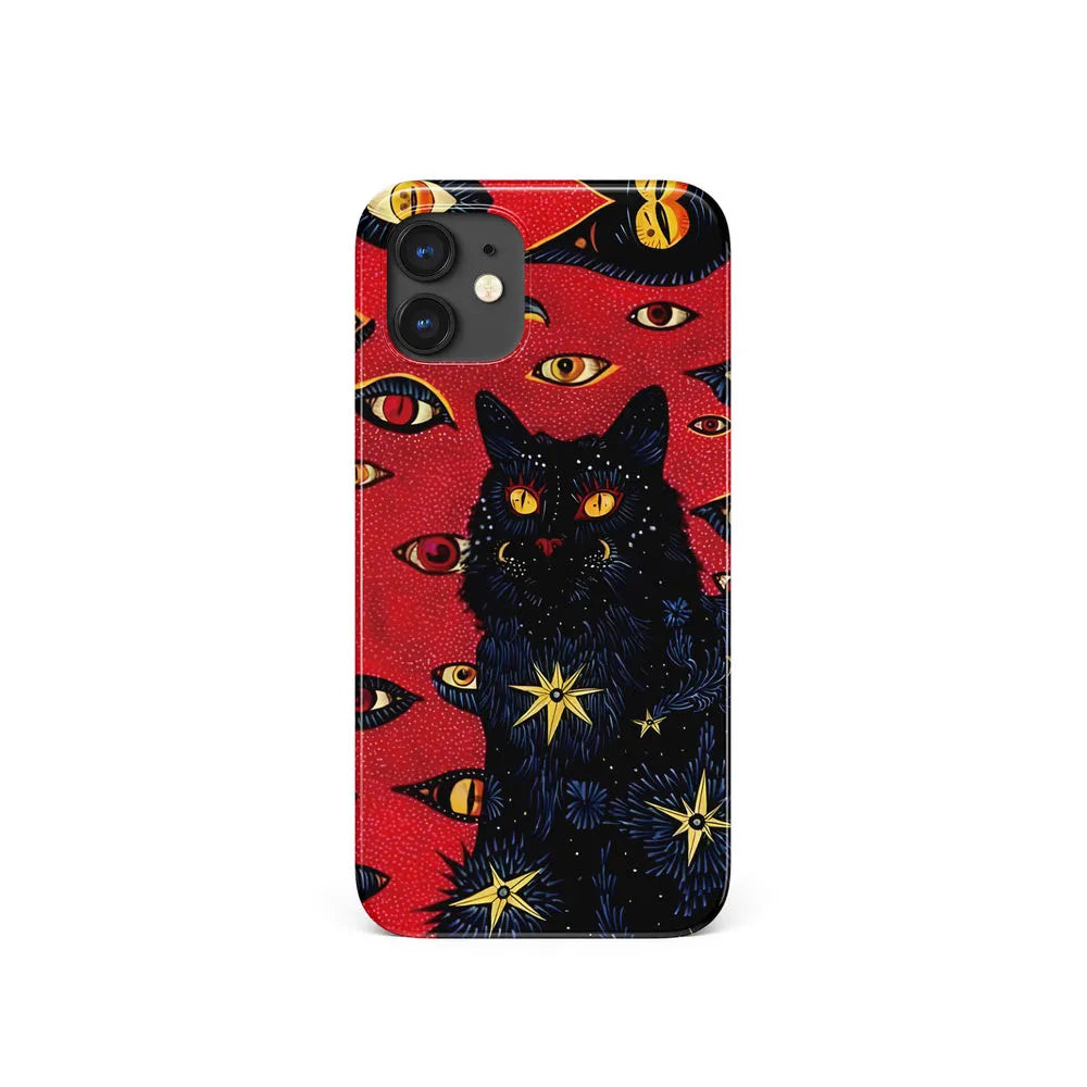 Retro cat eye design iPhone case in hard shell with European American vintage styling