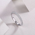 Mr. Right moissanite wedding ring set S925 silver platinum-plated gold colour with GRA certificate