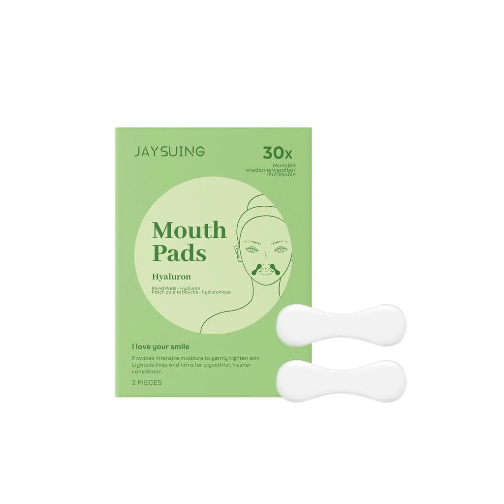 Two facial skin firming care patches with collagen and hyaluronic acid hydrogel formula