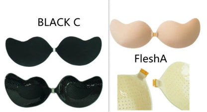 Deep V Invisible Bra with Mango Cup for seamless support under swimwear or dresses