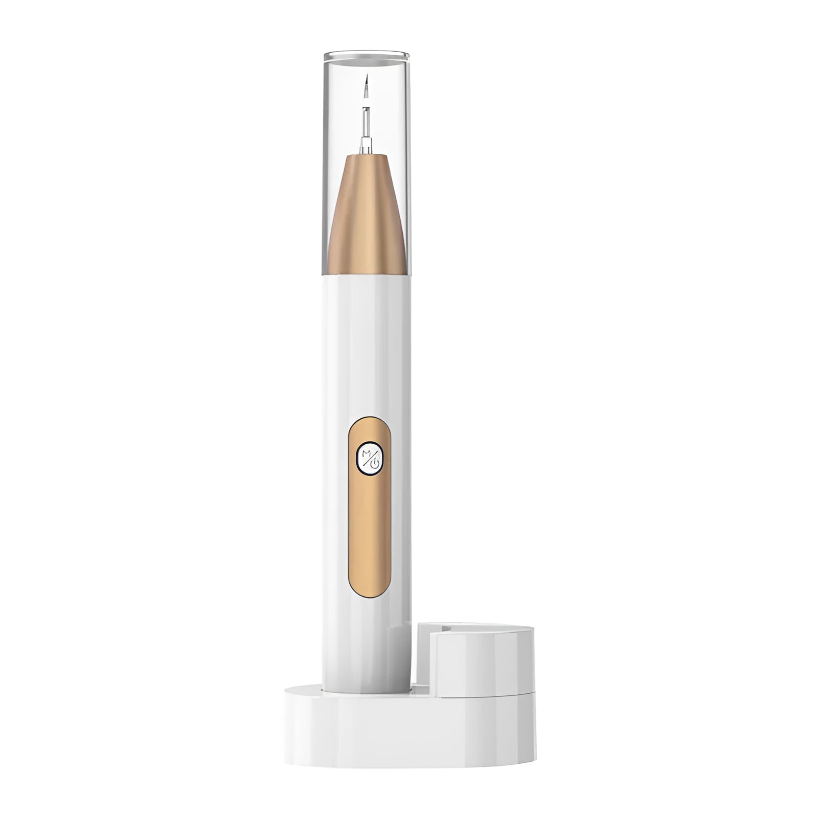 Gold ultrasonic tooth cleaner for tartar removal and stain cleaning
