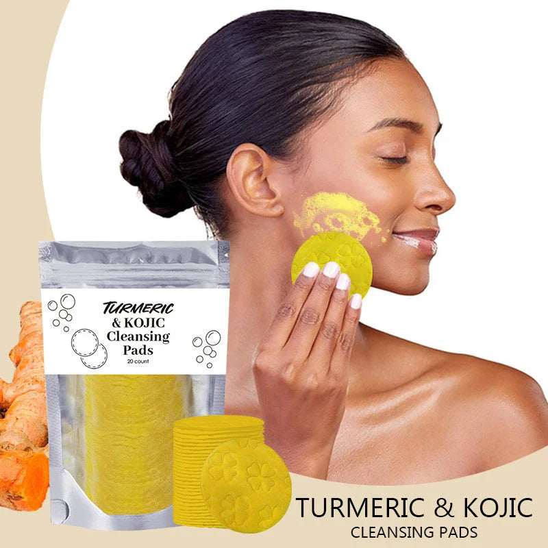 Luxurious Turmeric Cleansing Pads for a Deep, Soothing Facial Experience - Soft, Gentle Texture, Infused with Turmeric, Effectively Removes Excess Oil and Impurities