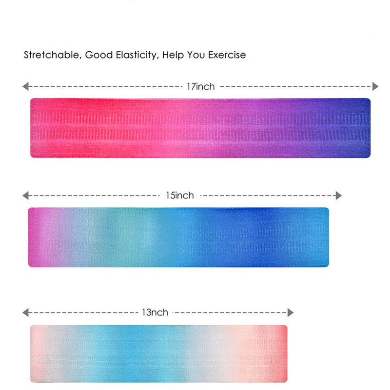 Anti-slip squat resistance band with woven cotton and latex silk construction, designed for buttocks toning and fitness shaping with enhanced grip to prevent movement during exercises.