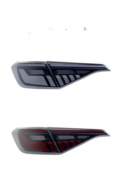 11th Generation Honda Civic modified LED tail light assembly with sequential turn signals in black housing