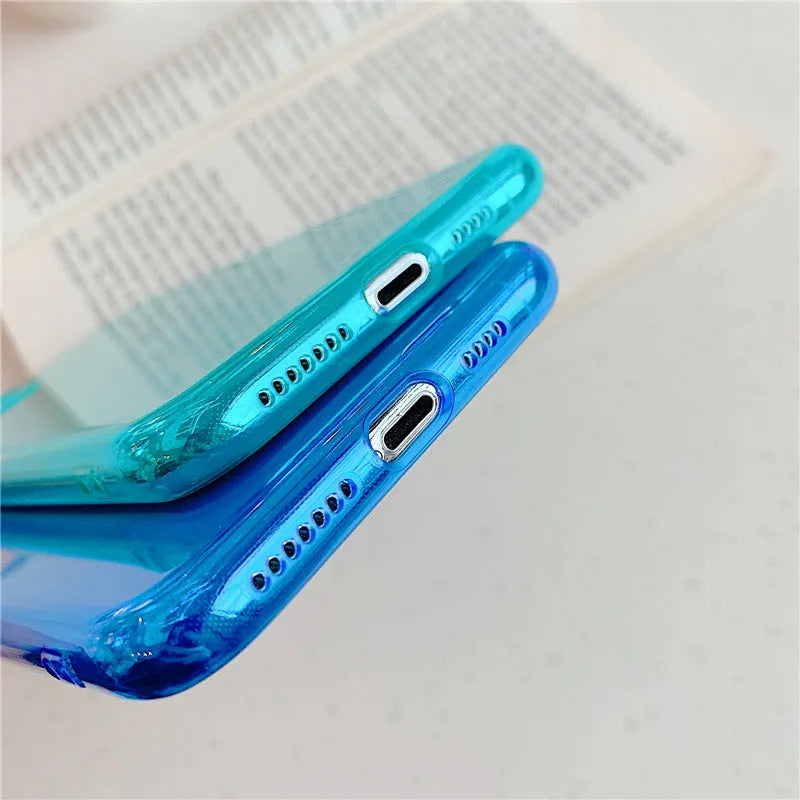 Transparent fluorescent TPU phone case for Apple iPhone 13 series in orange colour