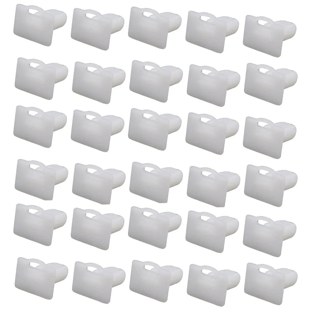 60-piece set of D318 style black plastic automobile glue nails and buckles for interior trim panels.