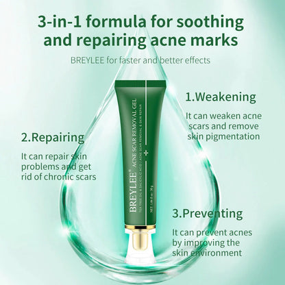Tea Tree Acne Scar Removal Gel with Qu Dou Printing, 30g tube