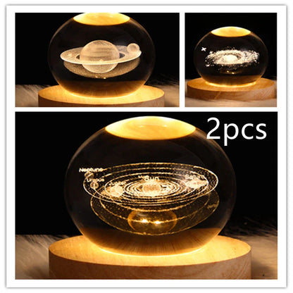 Magical Galaxy Crystal Ball Lamp with captivating 3D celestial lighting effects