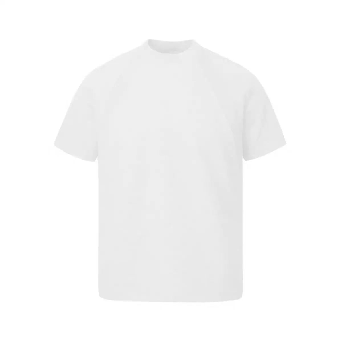 Man wearing a loose grey short sleeve top with visible air layer texture stitching on the front.