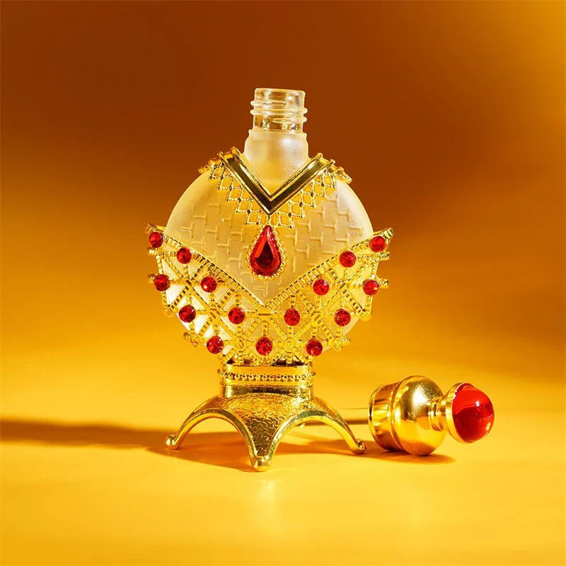 Luxurious Perfume Oil with Zesty, Sweet Fragrance in Elegant Glass Bottles