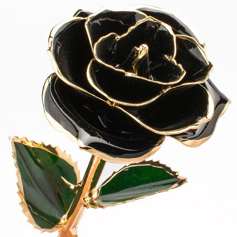 24K gold-plated rose flower in elegant gift box, perfect for Valentine's Day and anniversaries