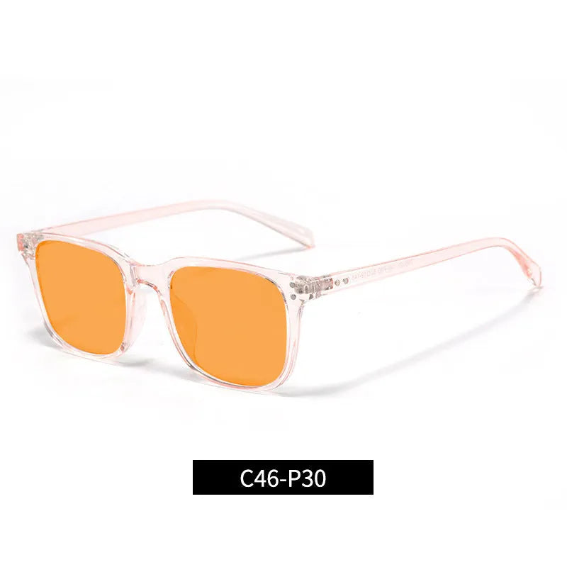 Orange lens anti-blue light glasses with TR90 frame in colour-changing 5025 model