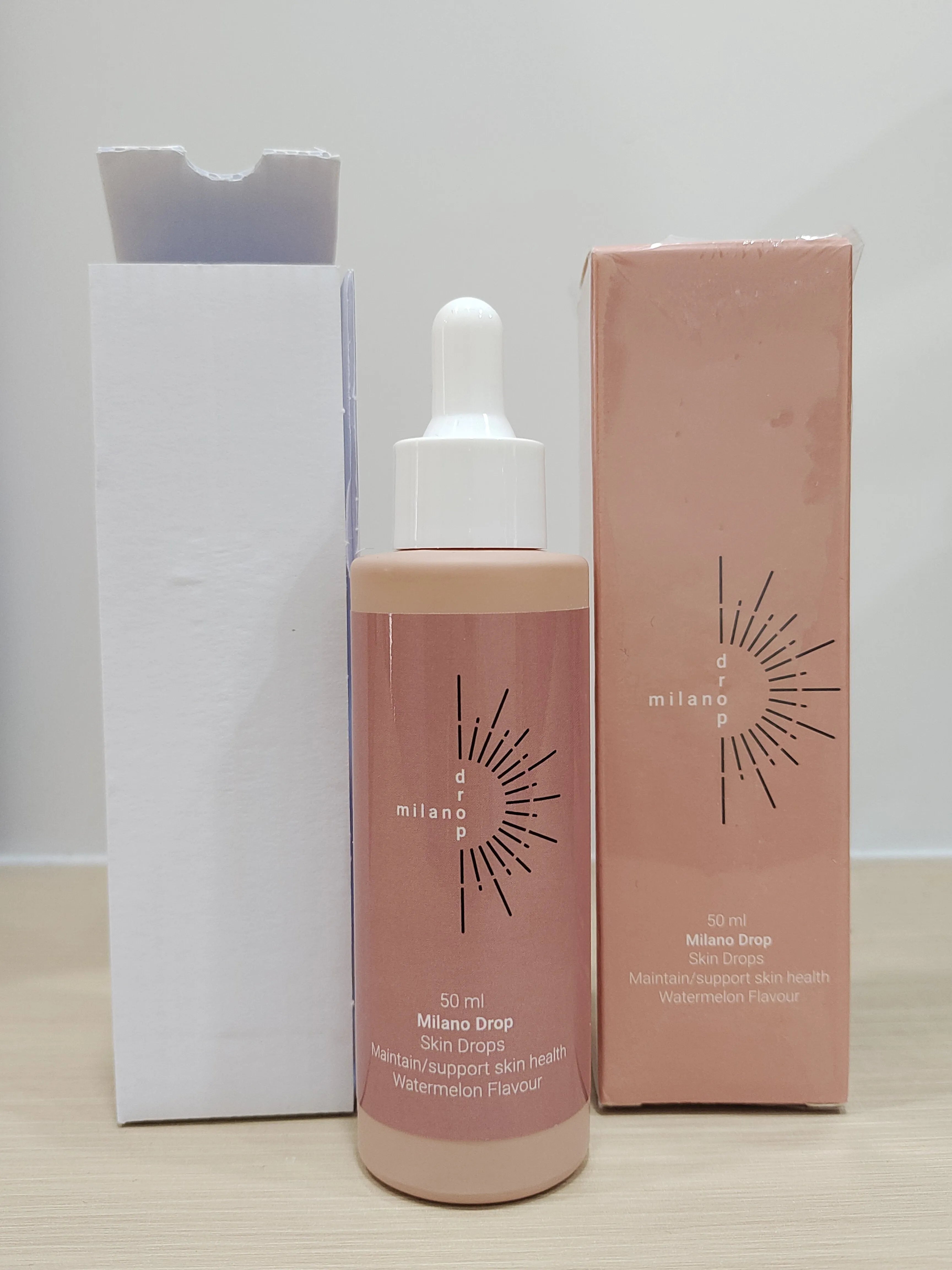 50ml bottle of self tanning serum drops with dark bronzer for face and body application