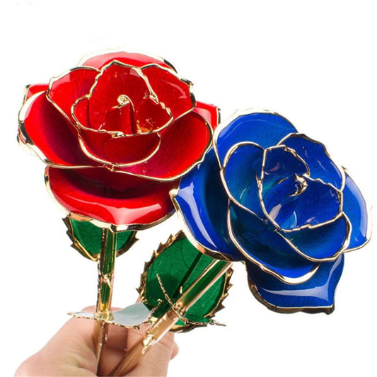 24K gold-plated rose flower in elegant gift box, perfect for Valentine's Day and anniversaries