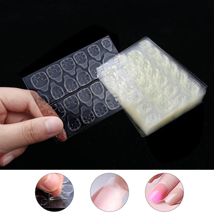 Transparent nail stickers with jelly glue for seamless nail art application