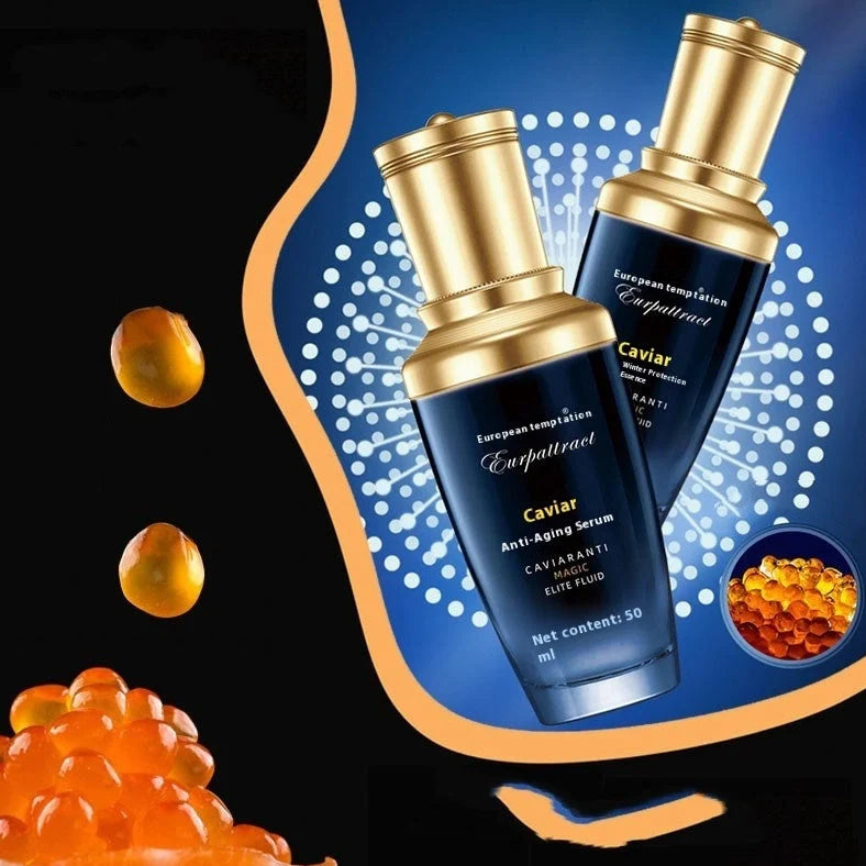 Caviar Aged Face Cream with 50ml European roe caviar frozen age essence that moisturises, shrinks pores, replenishes water, lightens skin colour, firms, and deeply cleanses for comprehensive skincare results