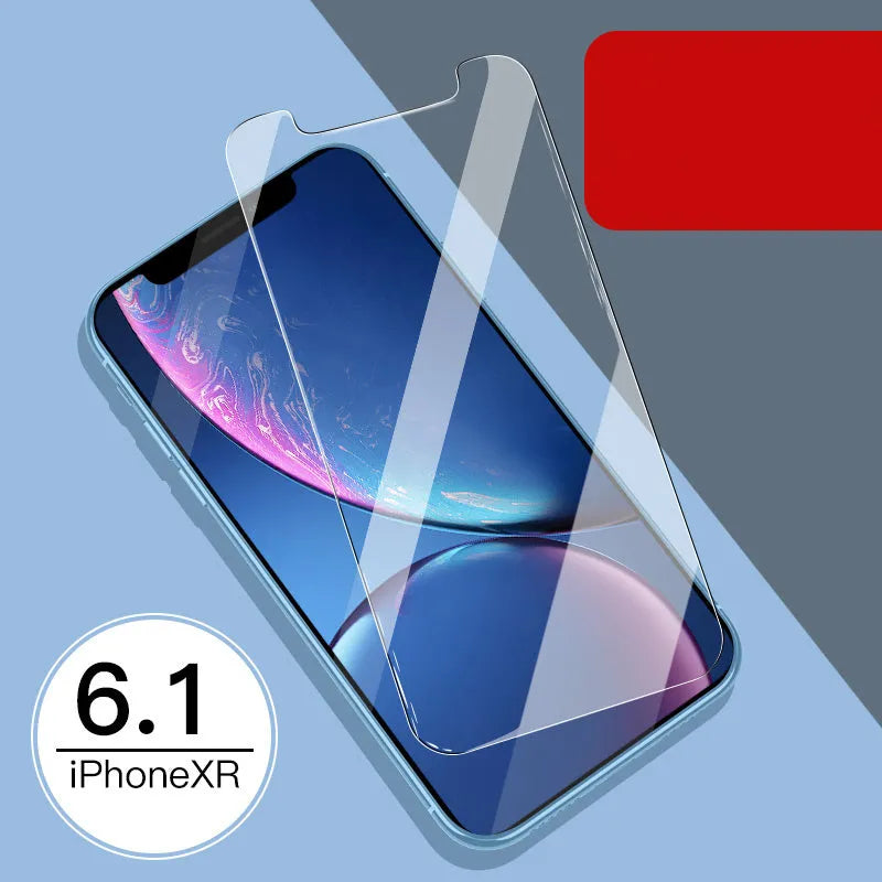 iPhone tempered glass screen protector and rear camera protector film set for 11, X, and XS models.