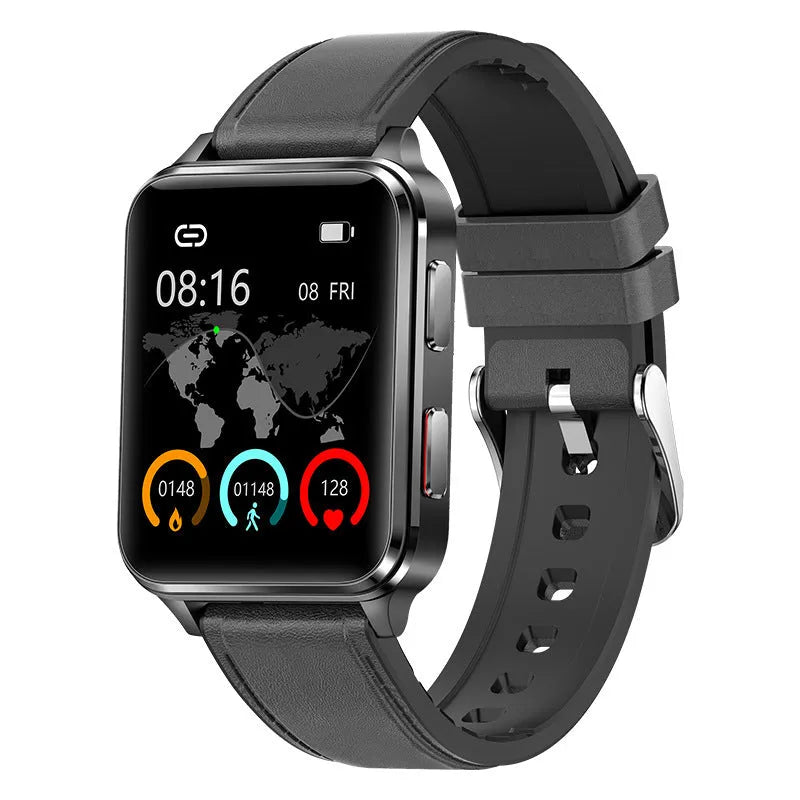 Air Type multi-sport watch with a blue silicone strap and a 1.70-inch screen displaying fitness metrics