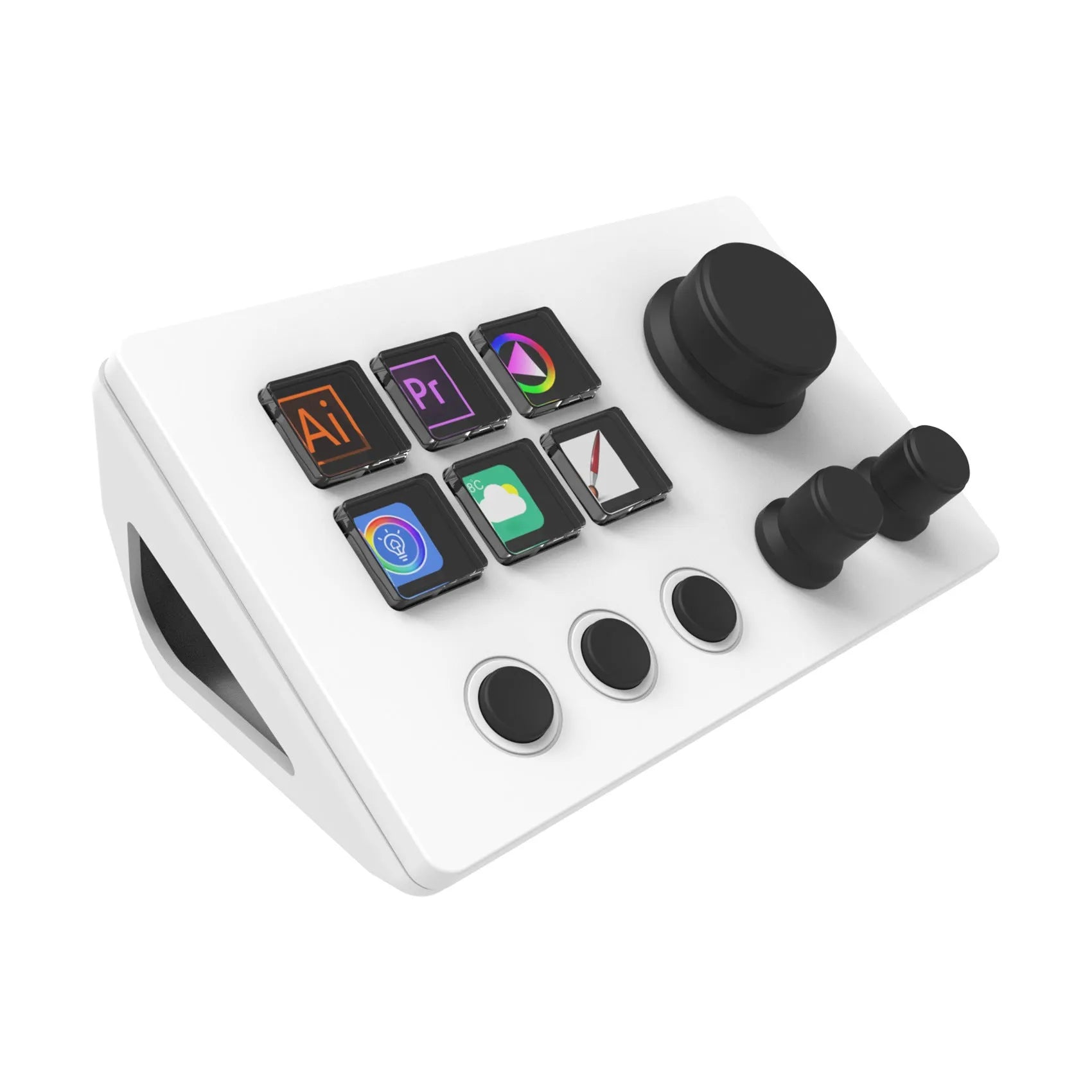 Visual Keyboard N3 black silicone keypad with long cable and mounting bracket