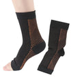 Korean-style sports compression socks with invisible heel design in white, black, skin colour and copper