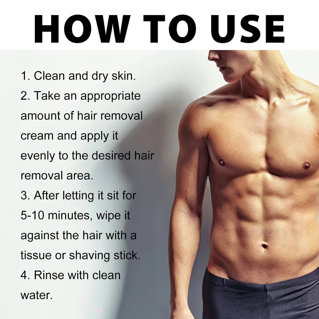 100ml men's hair removal cream container for beard, armpit, hand and leg application