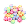 15mm frosted acrylic love clover beads in mixed colours for jewellery making