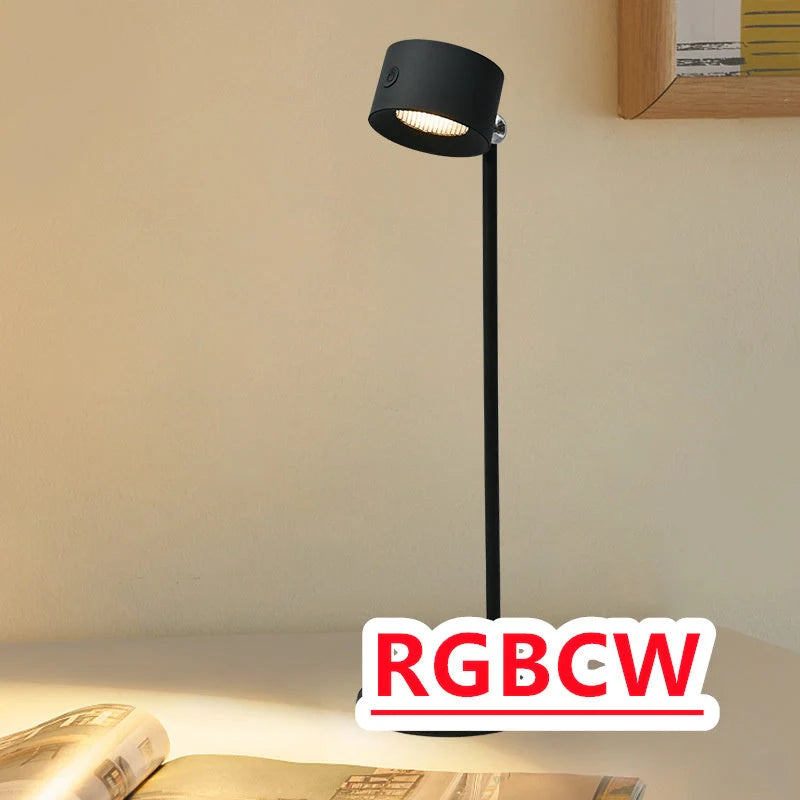 Magnetic Touchable LED USB Rechargeable Table Lamp with 360° rotation and cordless design