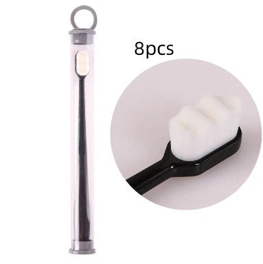Ultra-fine nylon toothbrush with super soft 2.3cm bristles for sensitive gums
